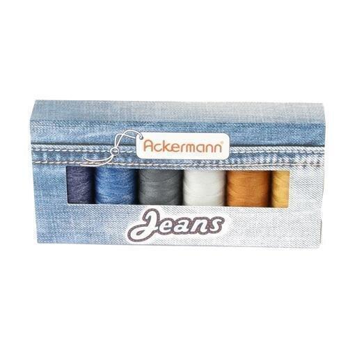 Ackermann Garnset Jeans, robustes Nähgarn