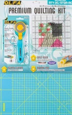 OLFA Premium Quilting Starterset mit Rollschneider, Lineal und Matte
