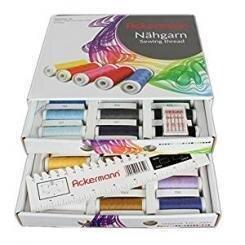 Ackermann Nähgarnbox mit 36 Farben, Universal 120